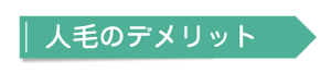 人毛のデメリット